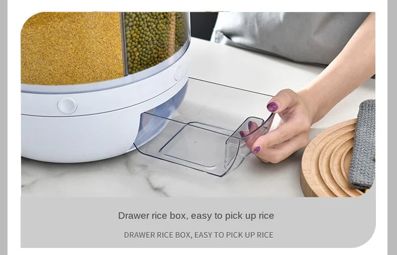 Rotating Dispenser Food Storage Box
